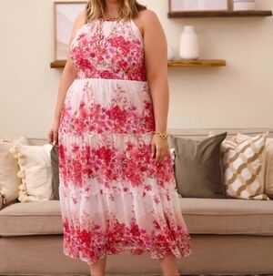 Laura Plus Size 18w Dress New Maxi Summer Fun Floral Flowy